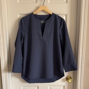 Vineyard Vines Deep Blue V-Neck Blouse